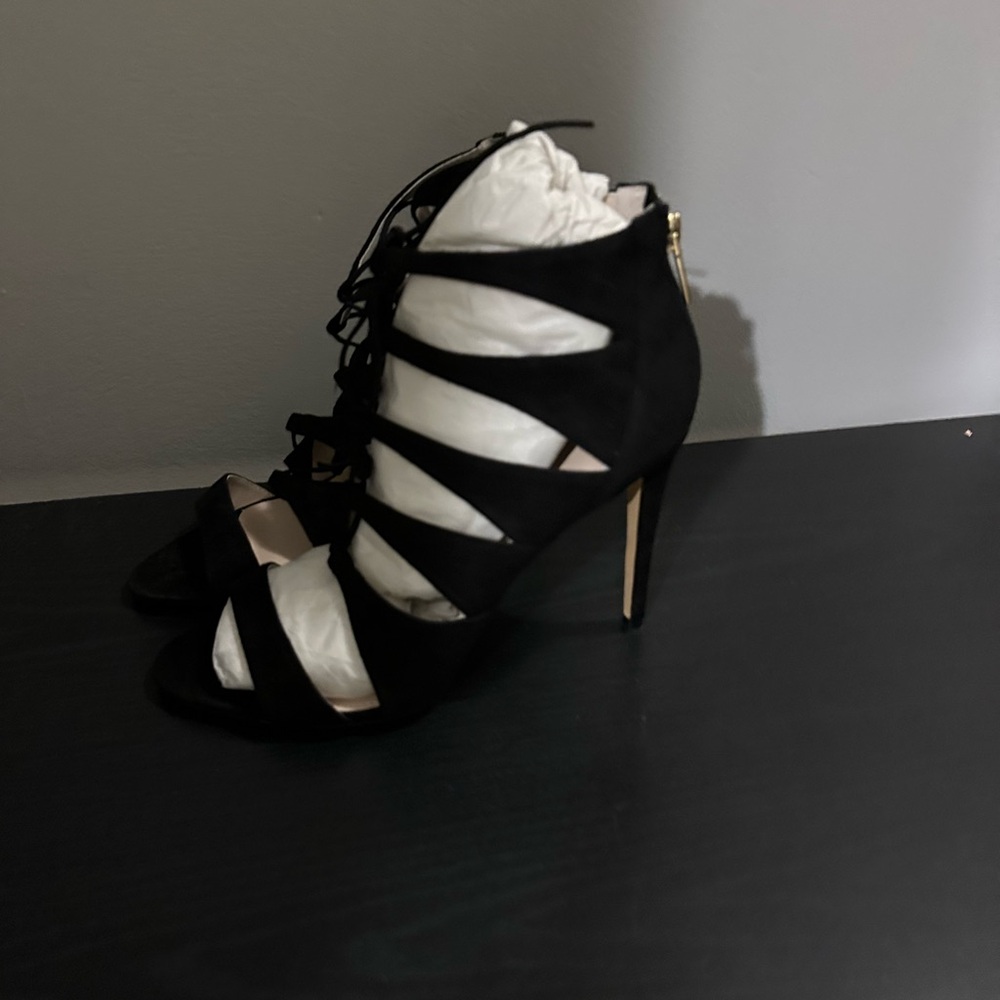 Elegant Black Strappy Heels